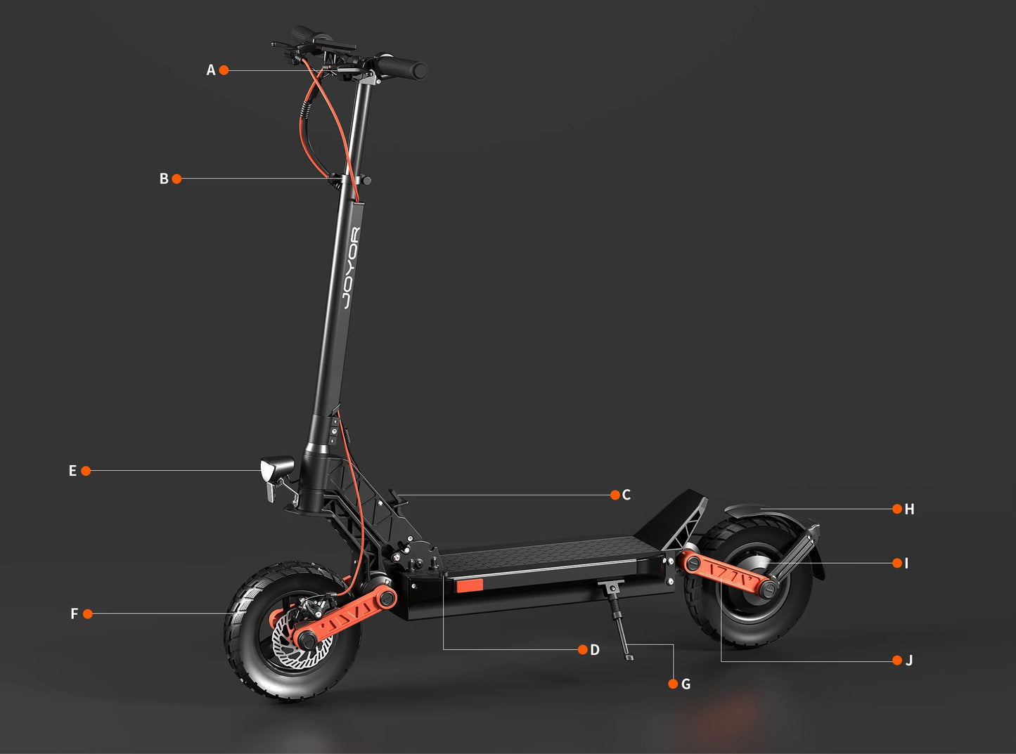 JOYOR S5 (ABE) For Adults EScooter 500W Motor 48V13AH Battery City Commuting E-Scooter 10 Inch Air Tire Electric Scooter