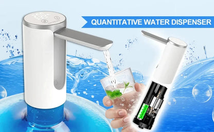 LED Display Water Bottle Pump Foldable Electric 1200mah Type C Rechargeable Automatic Stop Touch Button 3 Quantitative Settings
