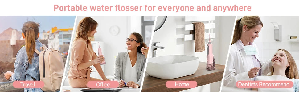 Sejoy Cordless Electric Water Flossers for Teeth Water Dental Flosser Portable Oral Irrigator Rechargeable