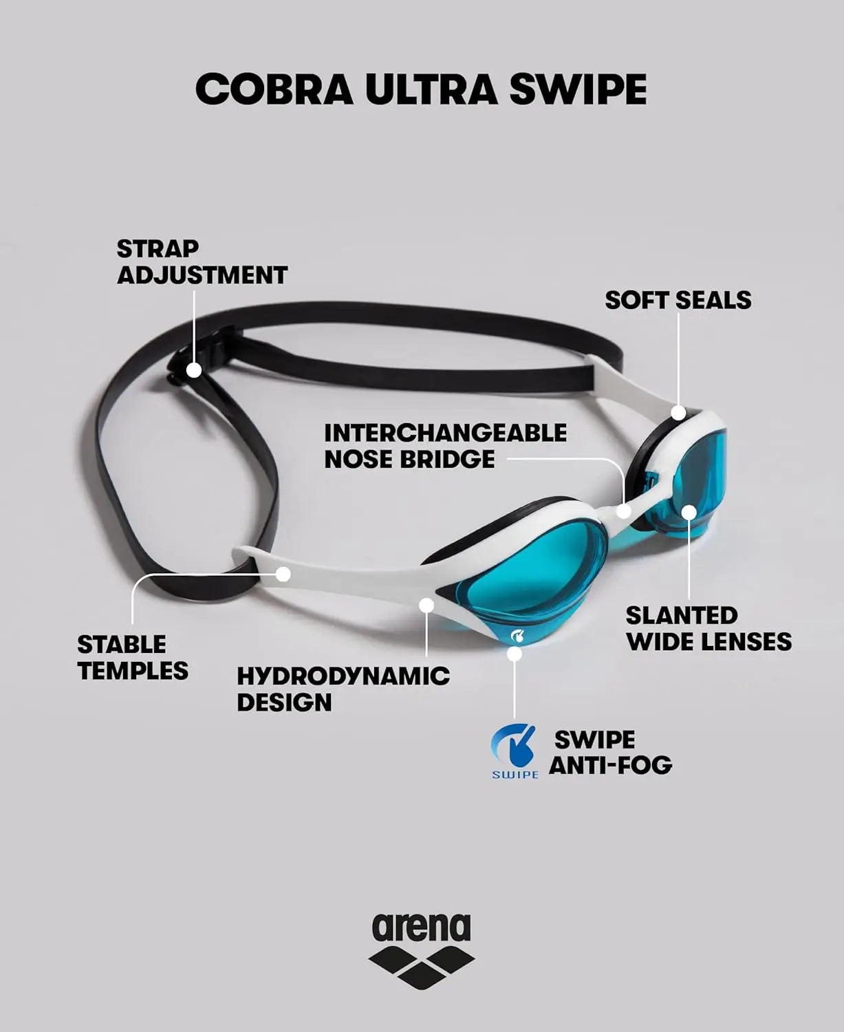ARENA waterproof and anti fog racing professional high-definition swimming goggles UV400 competition training swimming equipment