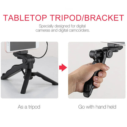 STTKGZD Smartphone Vlogging Kit With Tripod Phone Holder Mini Microphone Fill Light Starter Handle Portable Stabilizer Bracket