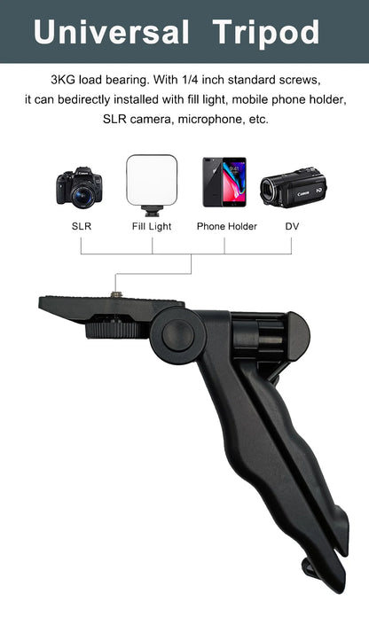 STTKGZD Smartphone Vlogging Kit With Tripod Phone Holder Mini Microphone Fill Light Starter Handle Portable Stabilizer Bracket