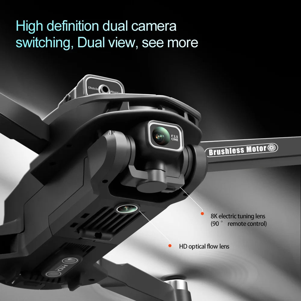 V168 PRO MAX GPS Drone Professional 8K Camera Aerial FPV Brush Avoiding Obstacle with Large Screen Remote Control Folding Drone