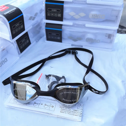 ARENA waterproof and anti fog racing professional high-definition swimming goggles UV400 competition training swimming equipment