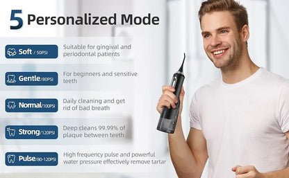 Sejoy Cordless Electric Water Flossers for Teeth Water Dental Flosser Portable Oral Irrigator Rechargeable