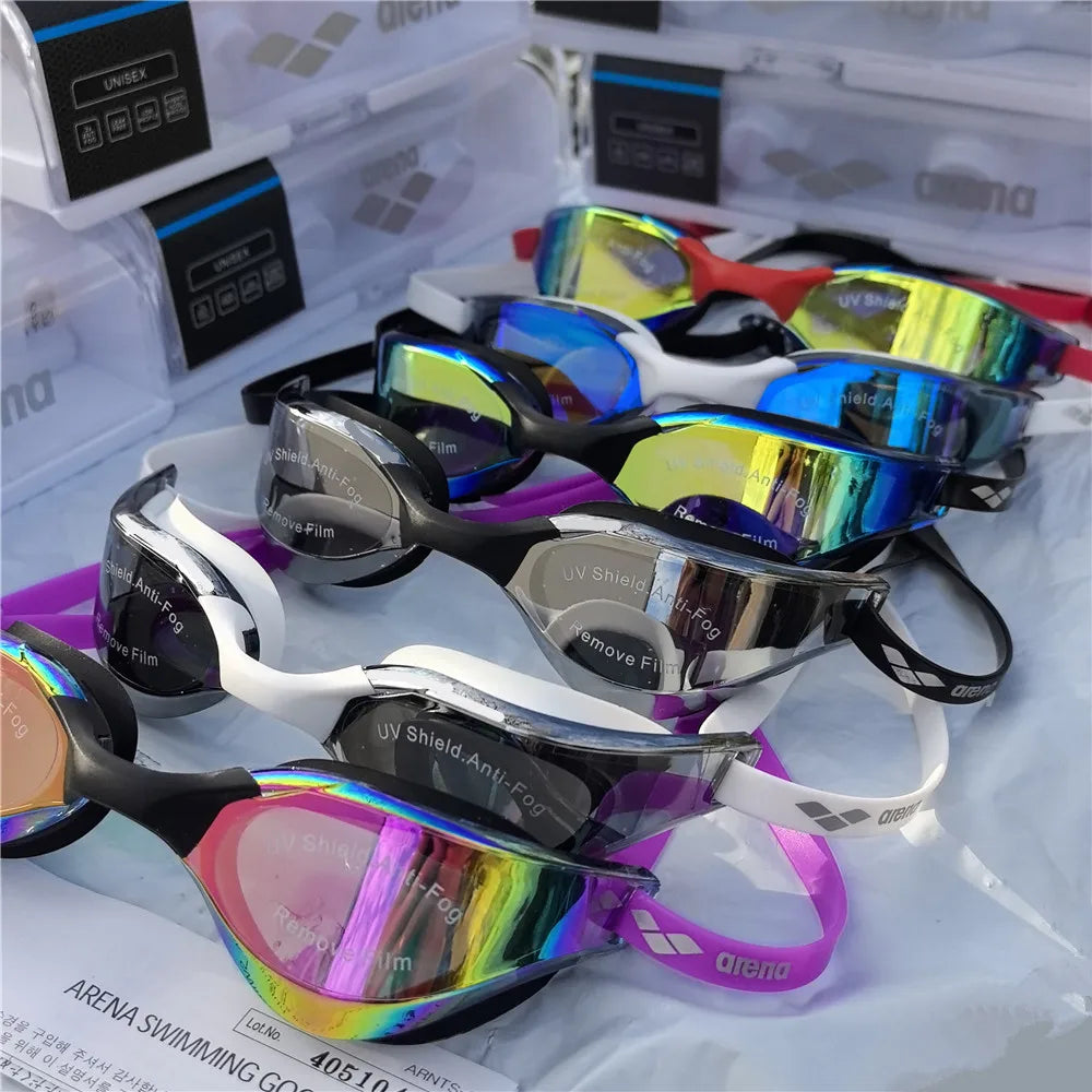 ARENA waterproof and anti fog racing professional high-definition swimming goggles UV400 competition training swimming equipment