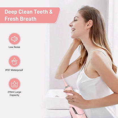 Sejoy Cordless Electric Water Flossers for Teeth Water Dental Flosser Portable Oral Irrigator Rechargeable