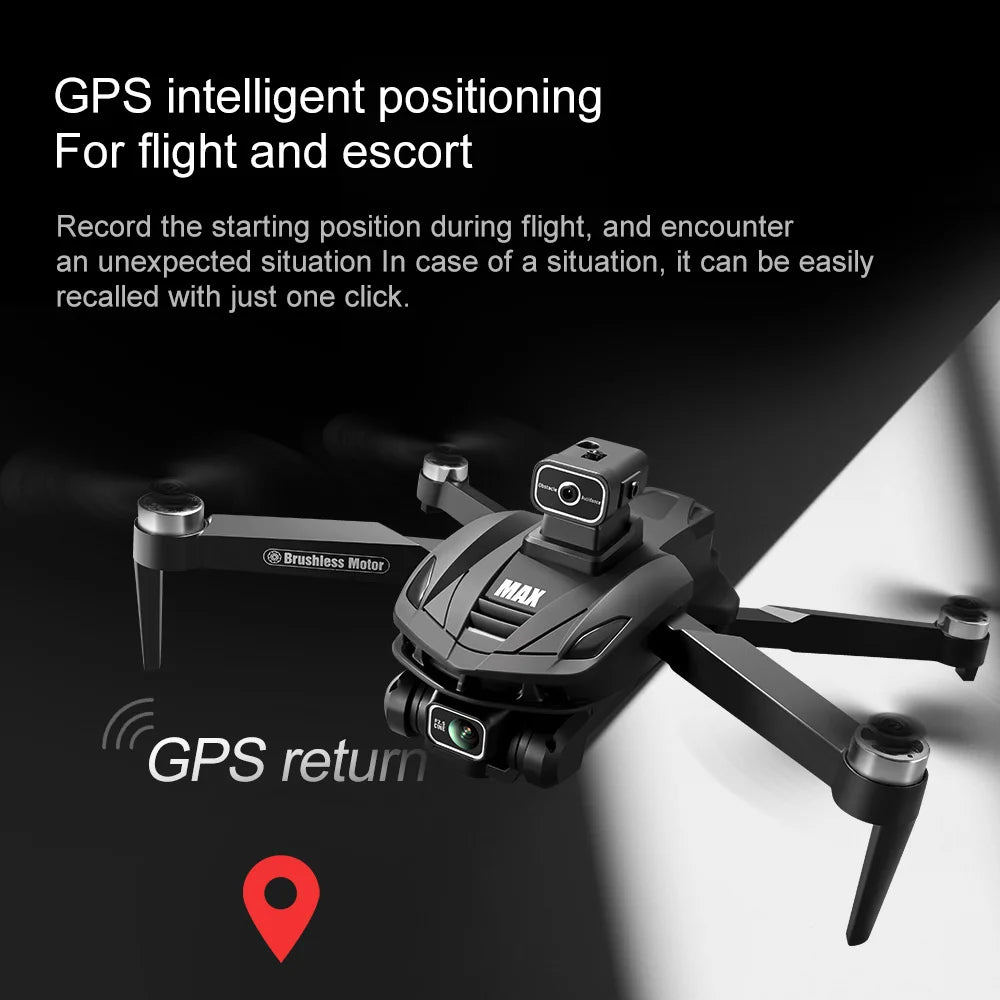 V168 PRO MAX GPS Drone Professional 8K Camera Aerial FPV Brush Avoiding Obstacle with Large Screen Remote Control Folding Drone