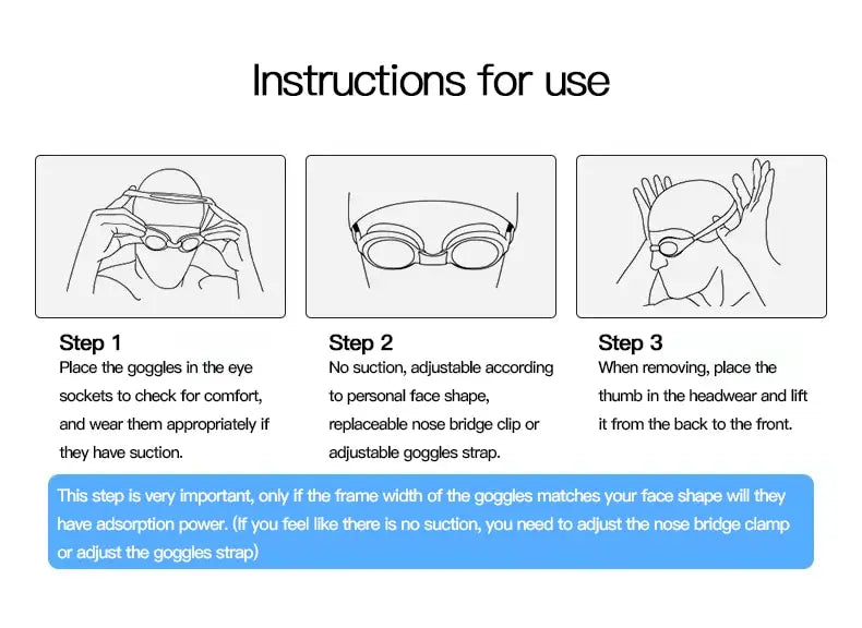 Swimming Goggles Adult Myopia Swimming Goggles One-piece Earplugs Electroplating Anti-fog High-definition Swimming Goggles