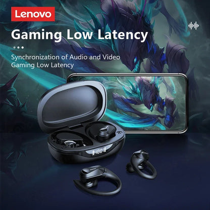 Ship From US Lenovo LP75 Bluetooth 5.3 Headphones Wireless Music Earphones LED Digital Display Noise Reduction Game Earbuds New