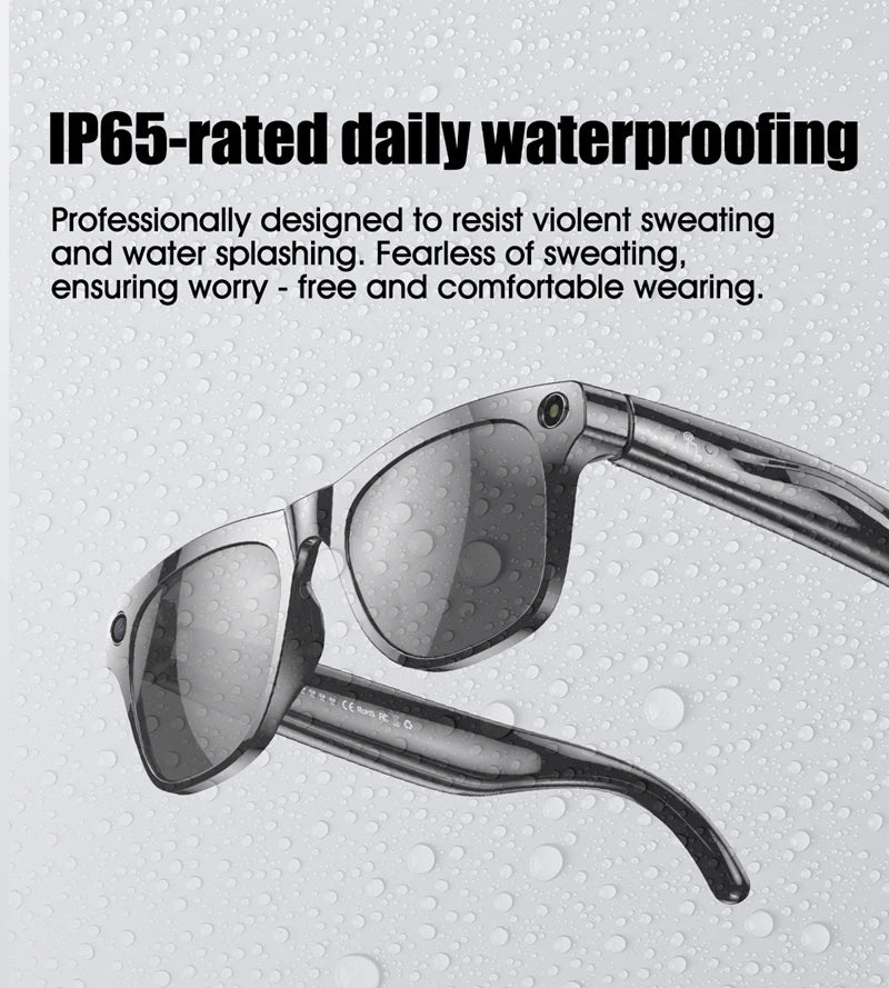 4K AI Smart Photochromic Glasses Multifunction Camera Bluetooth Call Voice Assistant Music Player Translate Glasses For Xiaomi